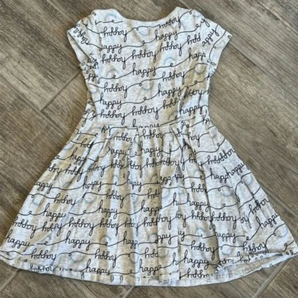 Jumping Beans Happy Rainbows Dress Girls Short Sleeve Gray Size 6‎